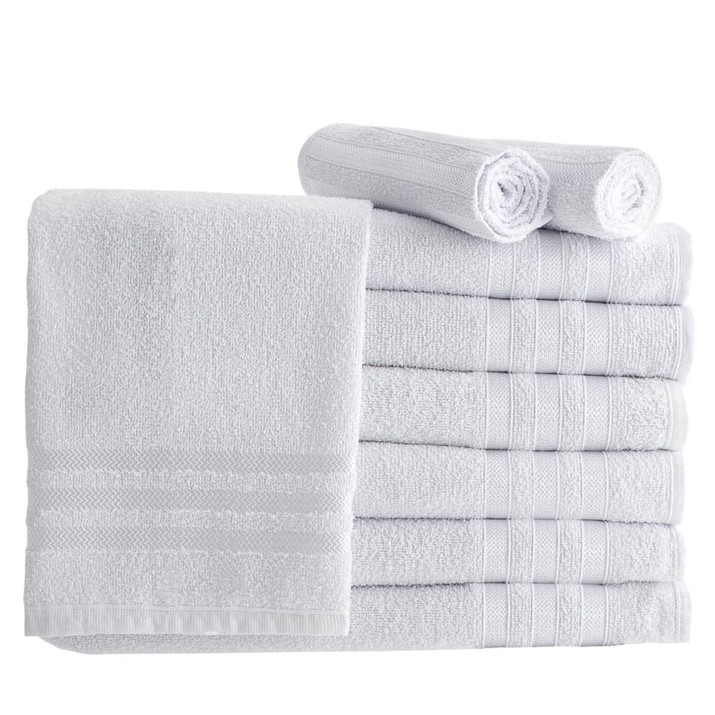 Jogo de 10 Toalhas de Rosto 100% Algodão Europa - Promoção