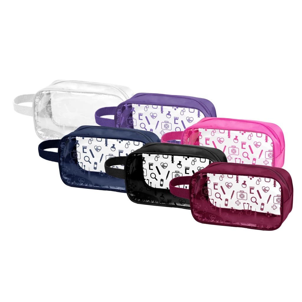 Necessaire de Enfermagem Transparente e Fechada para Estágio