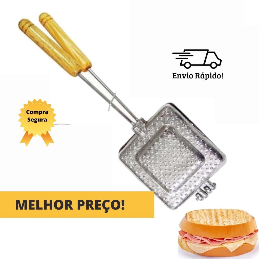 Sanduicheira Baurutex Misteira de Alumínio Sanduicheira de Fogão Tostequeira Misto Quente Forma Tostex