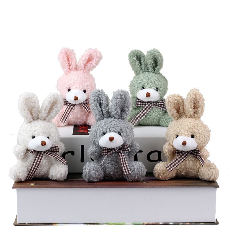 Coelho Da Páscoa De 11cm Com Brinquedos De Pelúcia Arco De Fita Presente De Natal