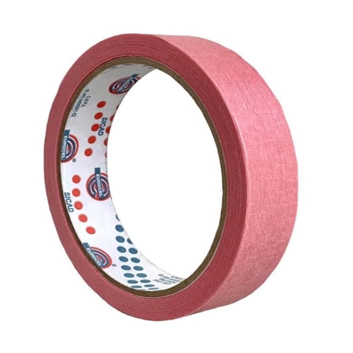 Fita Crepe Colorida Eurocel 19mm X 20m Rosa