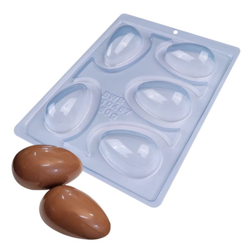 FORMA PARA OVO DE PÁSCOA 50g 3 PEÇAS BWB (silicone)