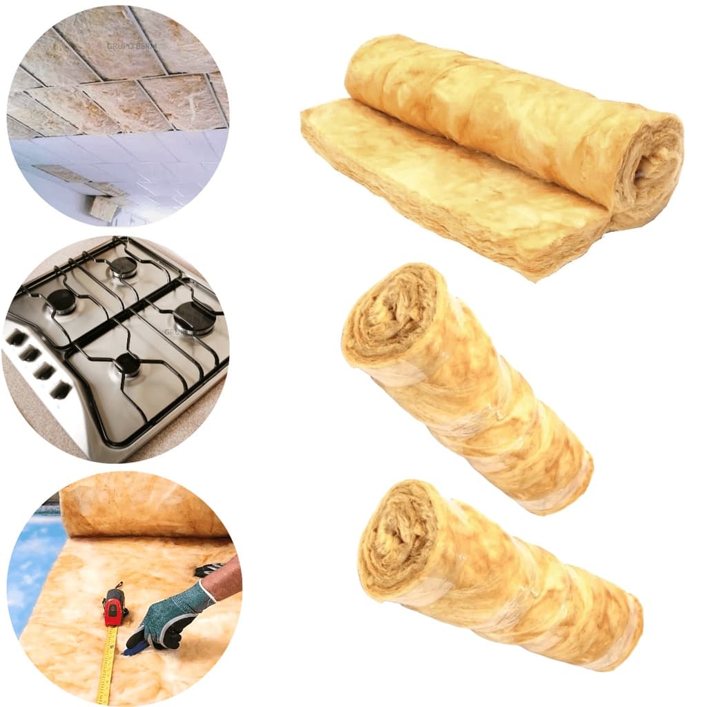 Kit 3 Lã de Vidro Manta Térmica Isolamento Térmico Fogão Geladeira a Lenha Forno Escapamento