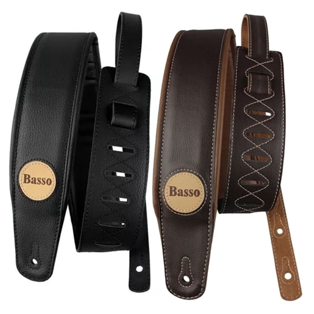 Correia Alça Para Guitarra Violão Contrabaixo Viola Caipira Acolchoada Basso