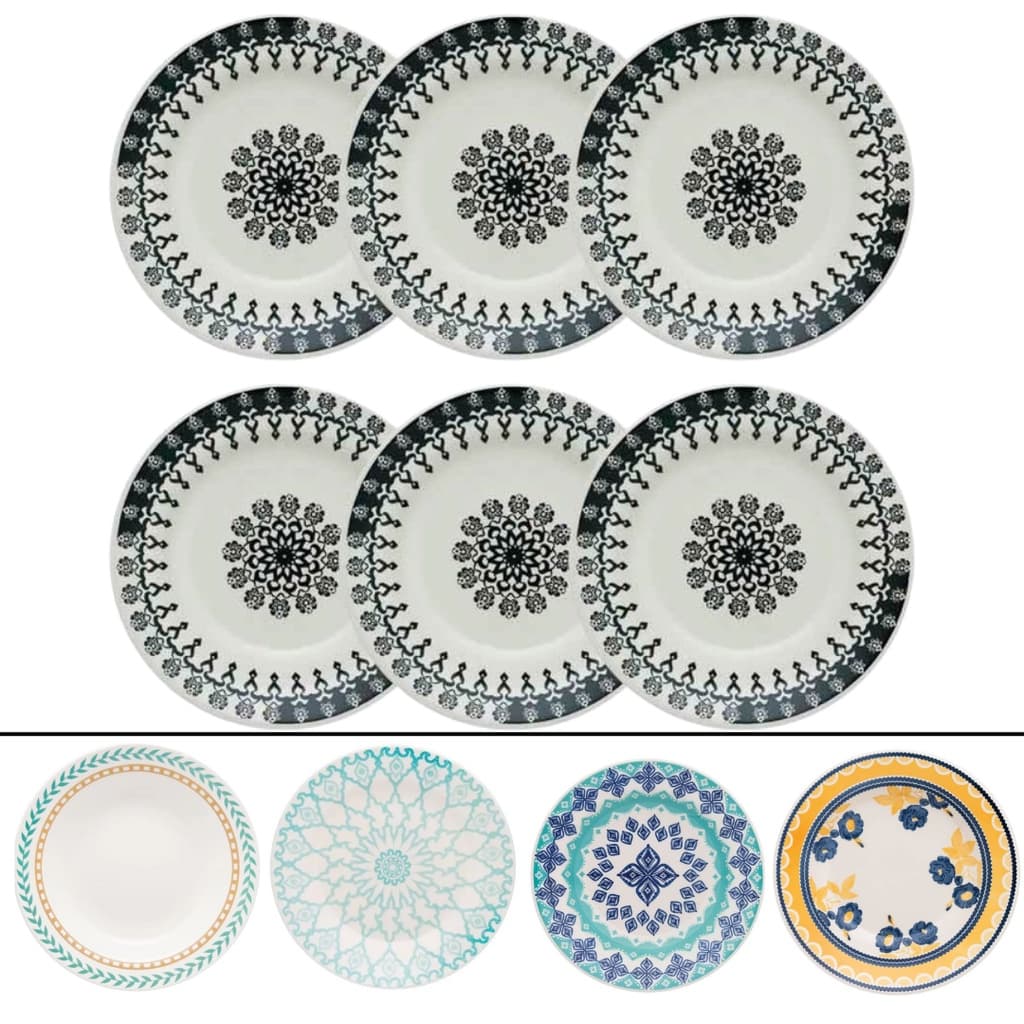 Jogo de prato fundo cerâmica 12 ou 6 unidades Biona. Kit pratos de jantar TD