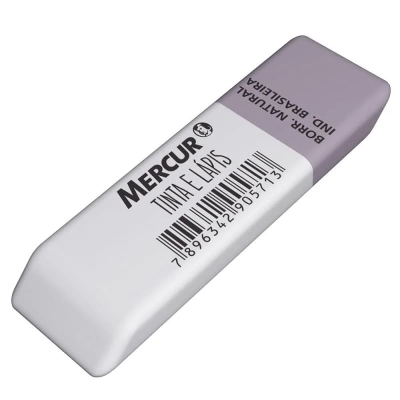 Borracha Mercur Apaga Tinta e Lápis - Apaga Lapiseira, Caneta e Lápis de Cor