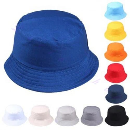 Chapéu Para 3/9 anos Liso Bucket Hat Infantil Boné Masculino