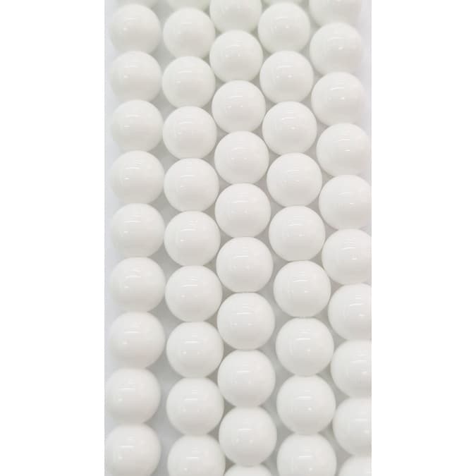 Contas de Pedra Natural Quartzo Branco 8mm / Fio