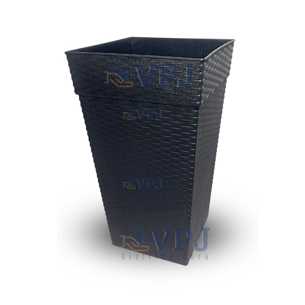 Vaso Cachepot Rattan Quadrado Pequeno 10 Litros Vaso De Plantas Flores Plastico Refoçado