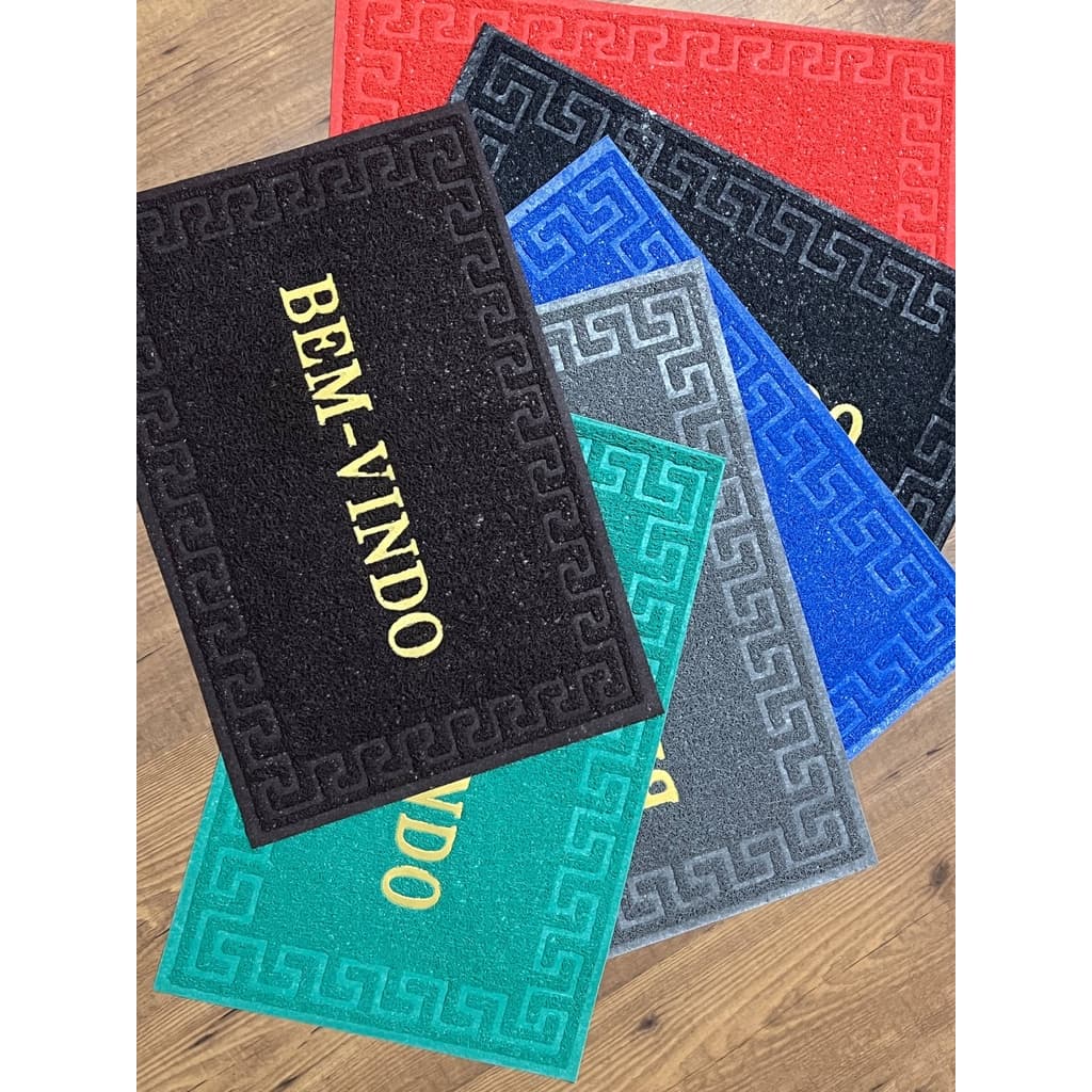 Tapete Capacho BEM-VINDO 45x75cm Grande Entrada Antederrapante Casa Natal