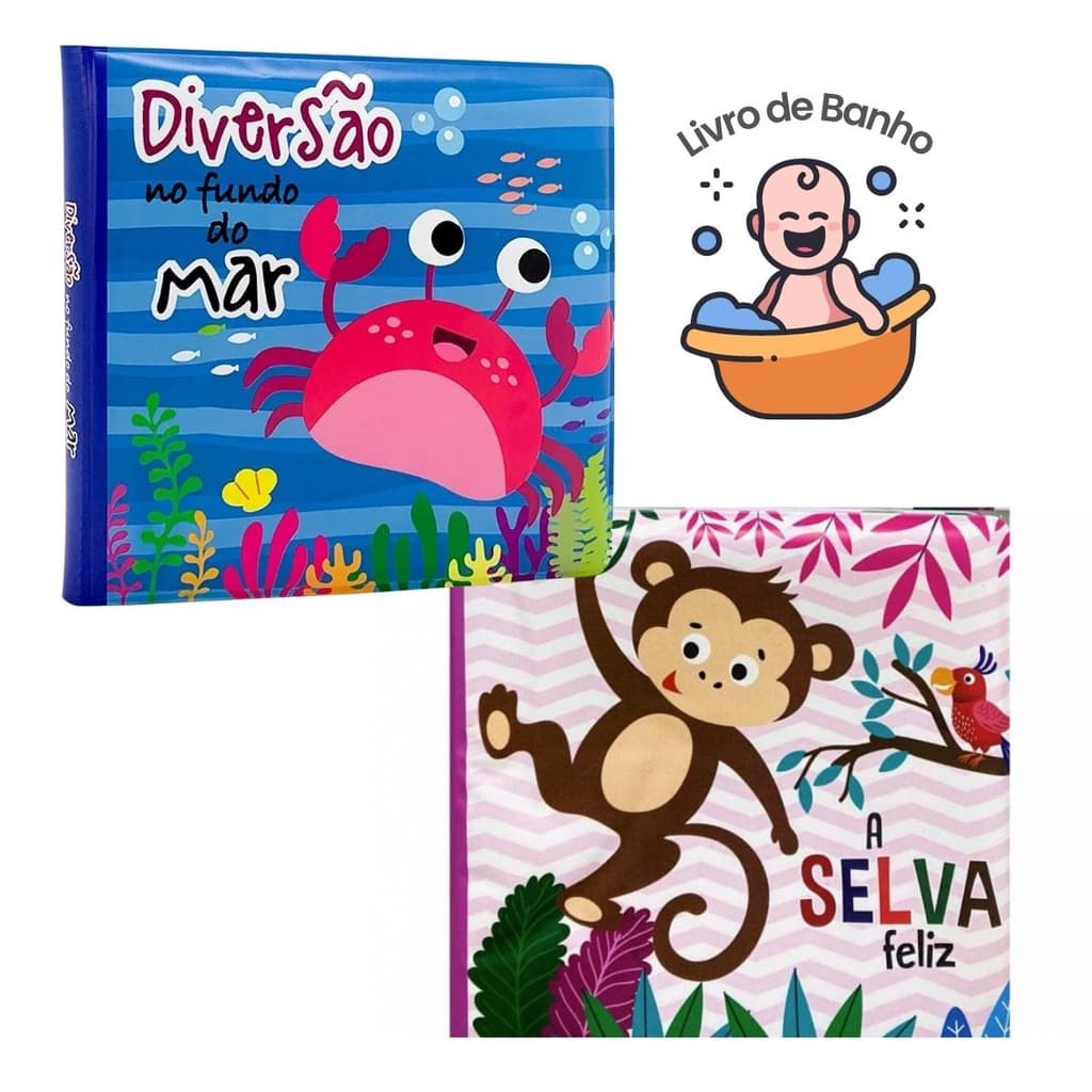 Livro de Banho Bebê Livro Infantil Impermeável Brinquedo para o Banho
