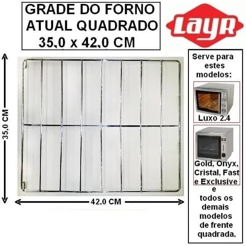Grade para forno Layr - selecione a medida - LER DESCRIÇÃO