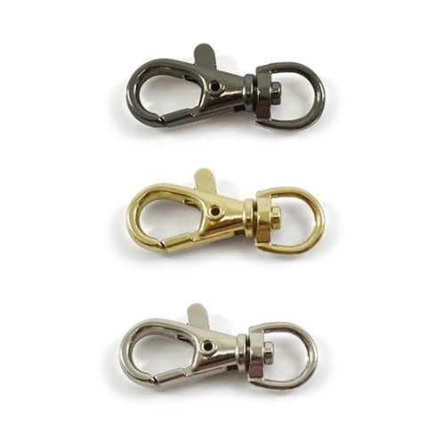 Mosquetão Lagosta Circulo 1,4 x 3,8cm Unidade (Dourado / Prata / Preto)