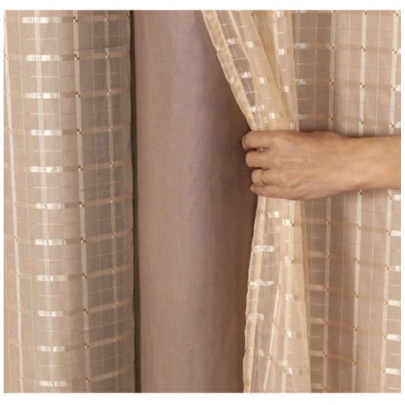 Cortina Blackout PVC com Tecido Voil xadrez  de 3,00 x 2,60/ 2,00 X 1,40/2,80 x 1,70 PROMOÇÃO