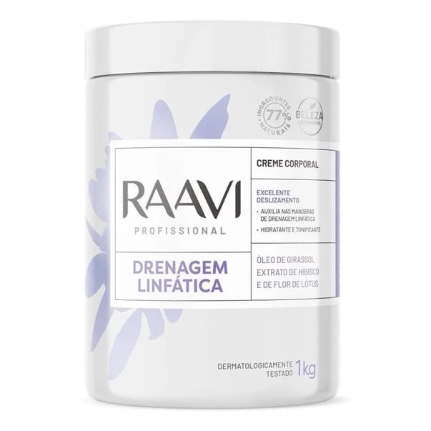Creme De Massagem Para Drenagem Linfática 1kg Raavi