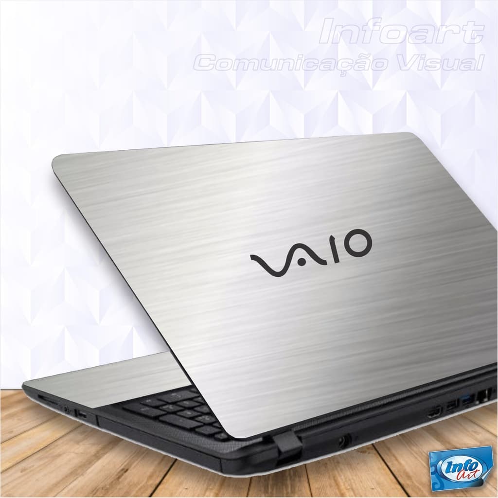 Adesivo Skin Vinil proteção para Notebook Vaio Fe15 15,6 - Tampa + Logo