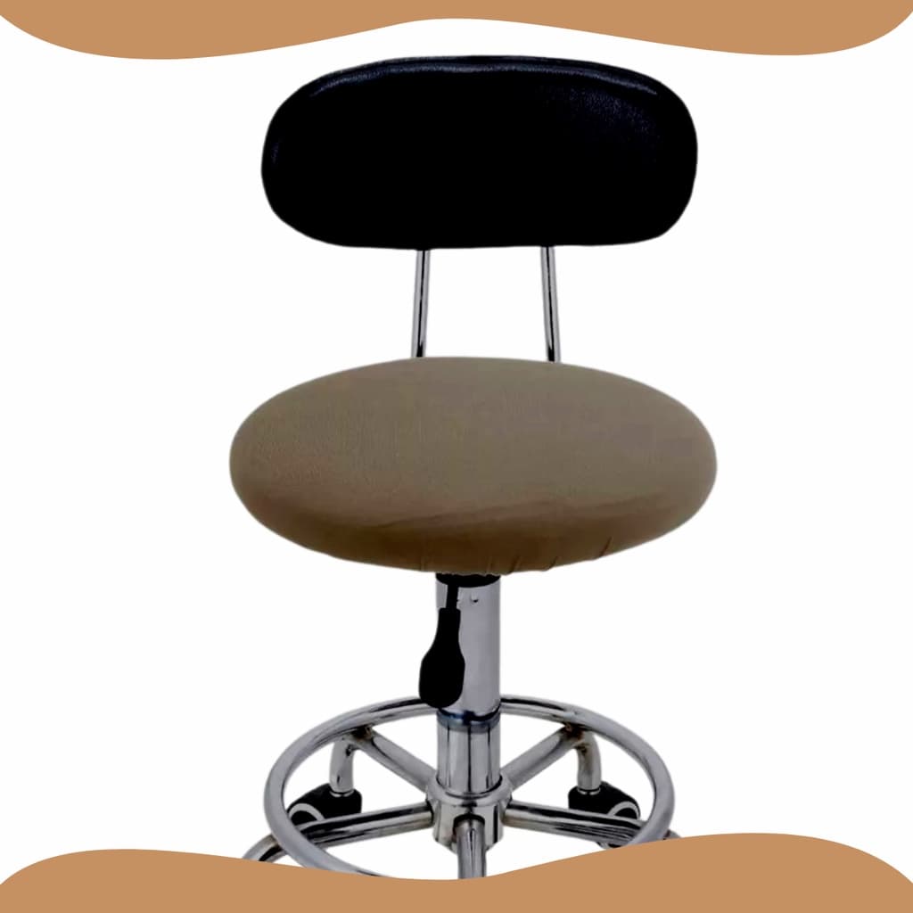 Kit 4 Capas Protetora Para Assento De Cadeira E Banqueta De Malha Gel Lisa Varias Cores Redonda