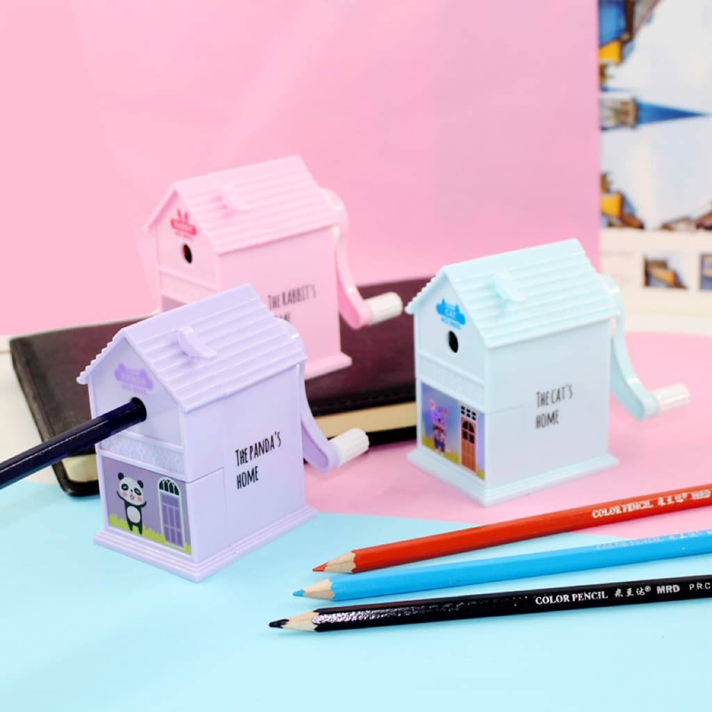 Apontador de Lápis Manual a Manivela de Mesa com Deposito