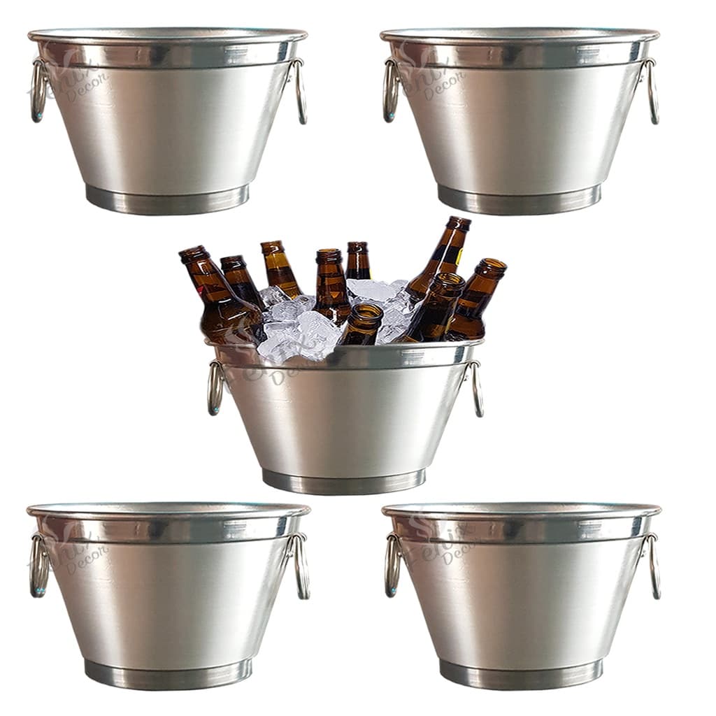 kit com 5 unidades do  balde de gelo e cerveja 9 litros