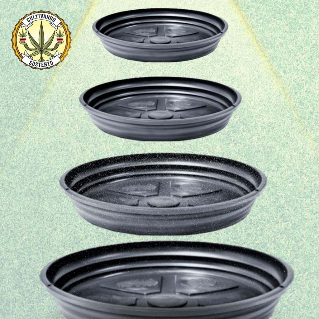 PRATO REDONDO PRETO PARA VASO VARIOS TAMANHOS