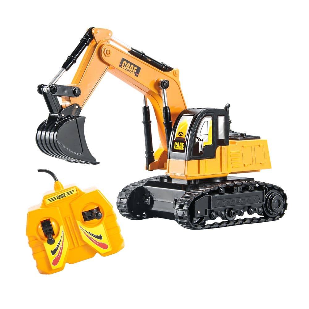 Brinquedo Trator Escavadeira de Controle Remoto com Fio 1:36