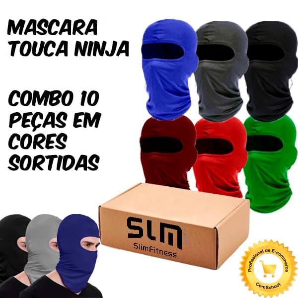 Kit Pacote com 10 Mascaras de Proteção Para Motociclistas Frio e Calor Balaclava Touca Ninja