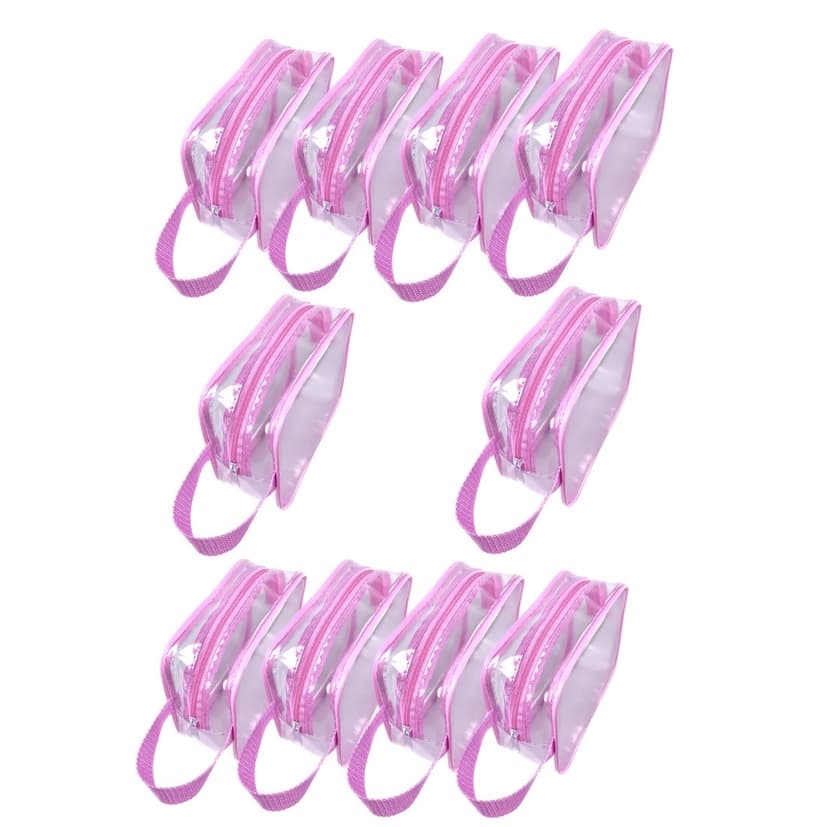 Kit Nécessaires 10 Unidades Transparente Pequena 20x15x8
