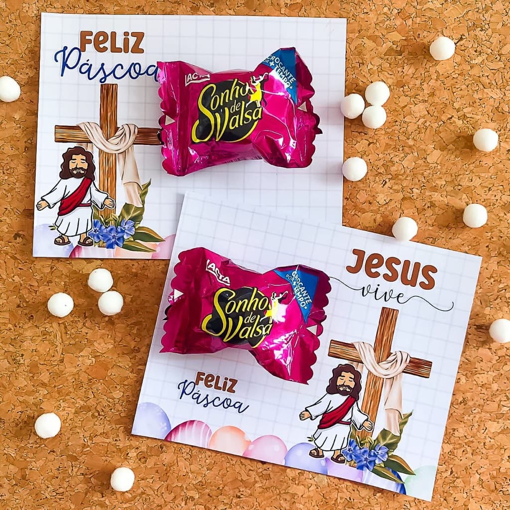 20 Card Personalizado - Pascoa Crista