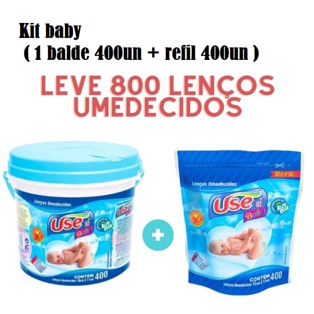 Kit Lenço umedecido infantil 800unids Use it
