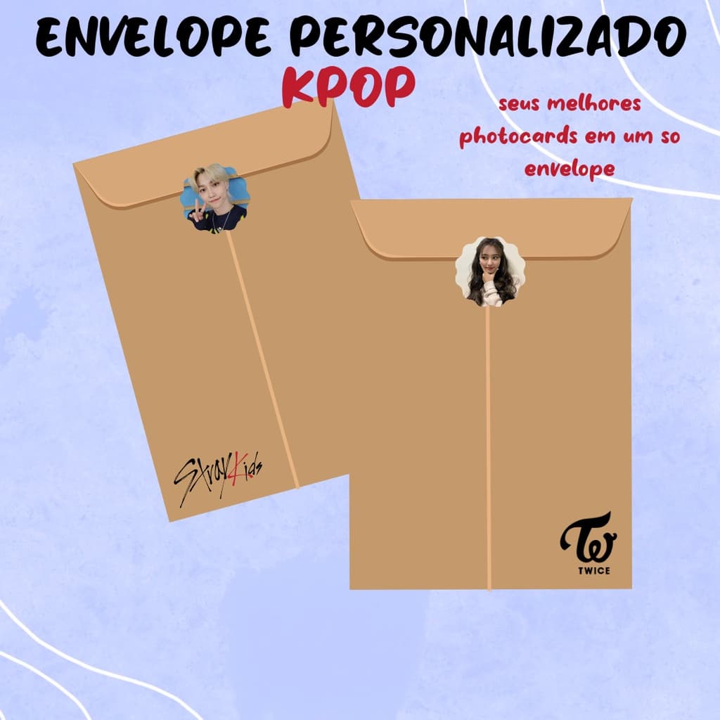Envelopes Photocards personalzidos KPOP/Envelope surpresa BIAS ou UTT  LER DESCRIÇÃO (FANMADE)