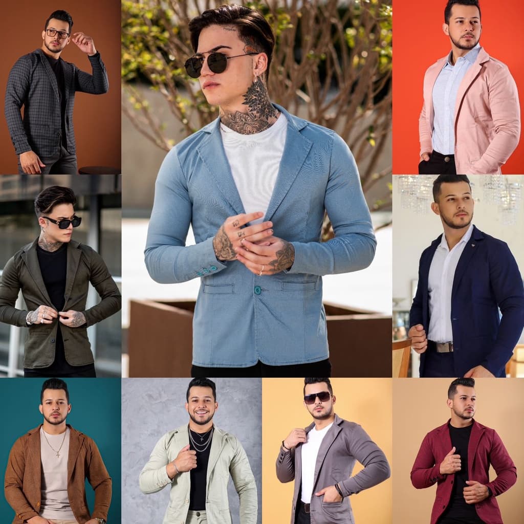 Blazer Masculino Slim Fit Moderno Casual Elegante