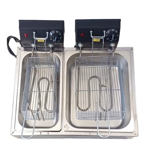 Fritadeira elétrica 8 litros profissional inox 2 cubas SUPER OFERTA   promoção