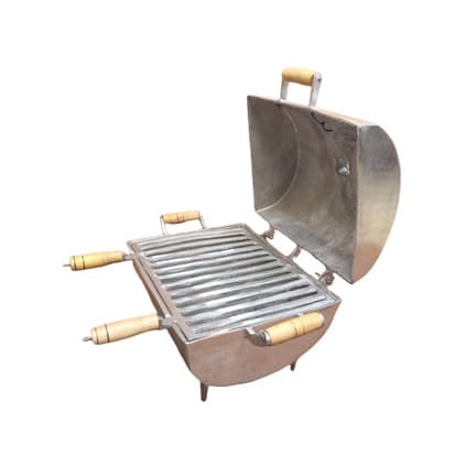 Churrasqueira de alumínio fundido a bafo TAMANHO MÉDIO / Direto da fábrica