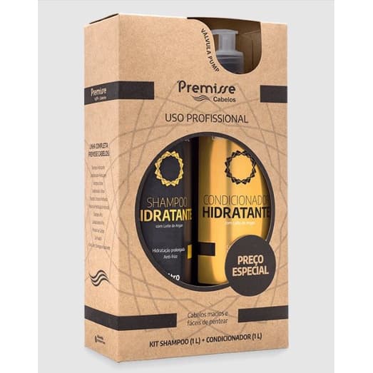 Premisse Cabelos Linha Hidratante Shampoo 1L + Condicionador 1L