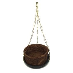 Vaso modelo xaxim G Fibra De Coco Completo Com Corrente E Prato para decoração da sua Casa