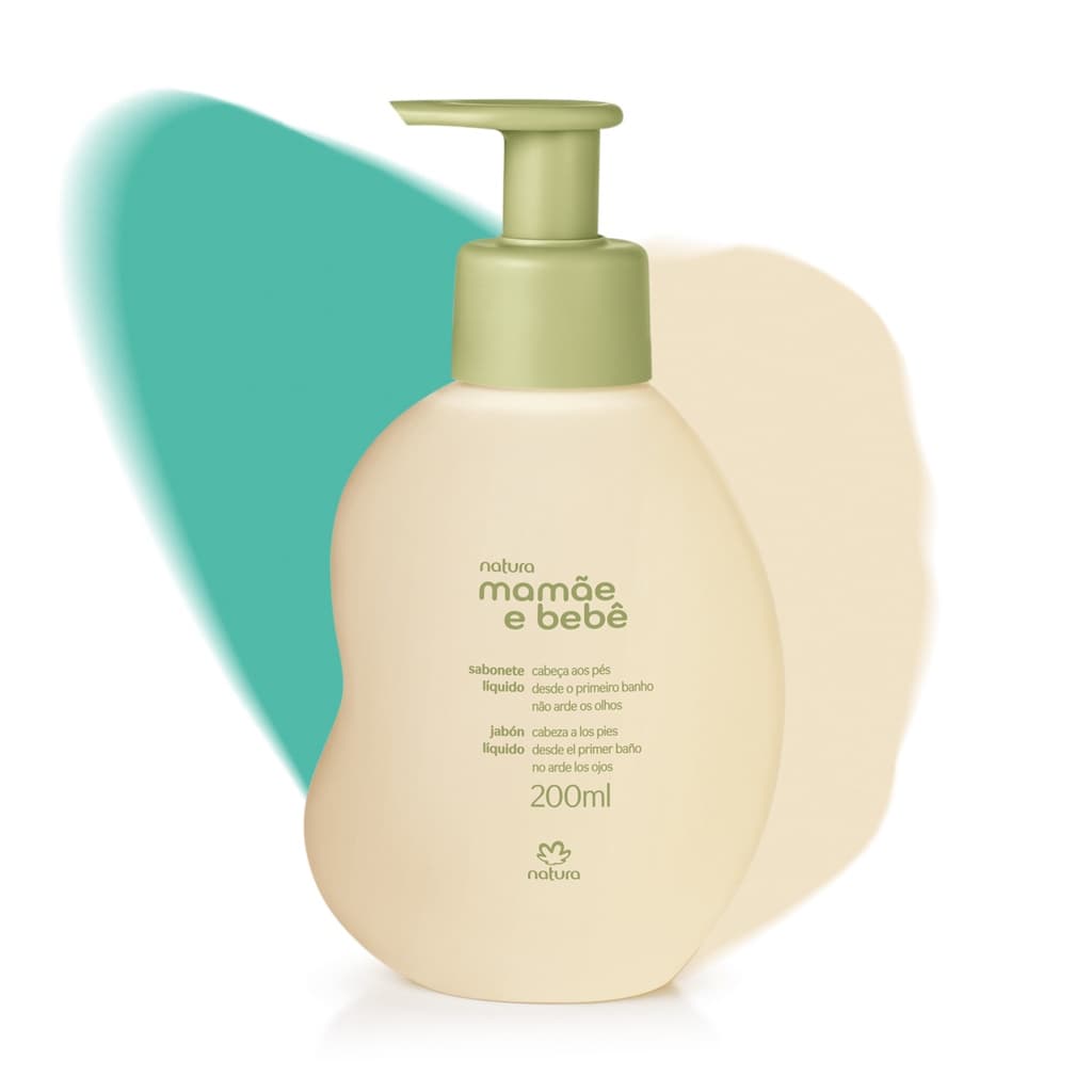 Sabonete Líquido da Cabeça aos Pés Mamãe e Bebê - 200 ml Natura