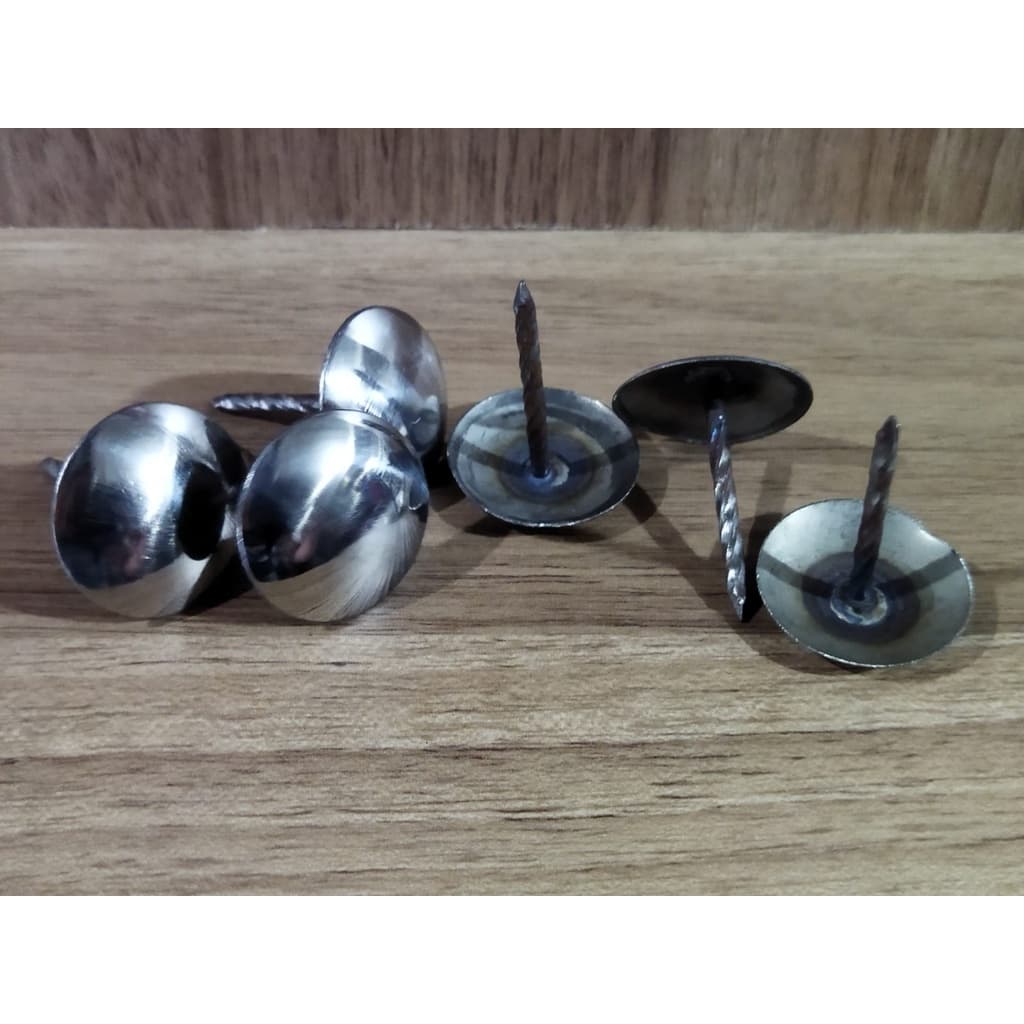 Tacha De Cabeça Redonda Em Aço Inox Para Selas E Arreios Kit Com 6 Unidades