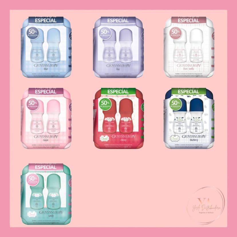 Kit Desodorante Roll-On Giovanna Baby 50ml 2 Unidades