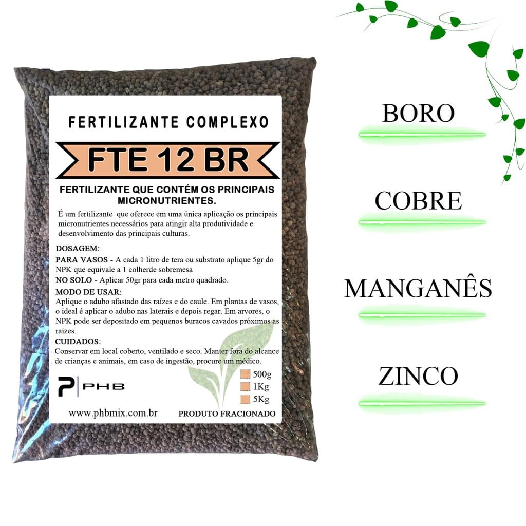 5Kg Fertilizante Mineral Complexo FTE 12 BR Micronutrientes