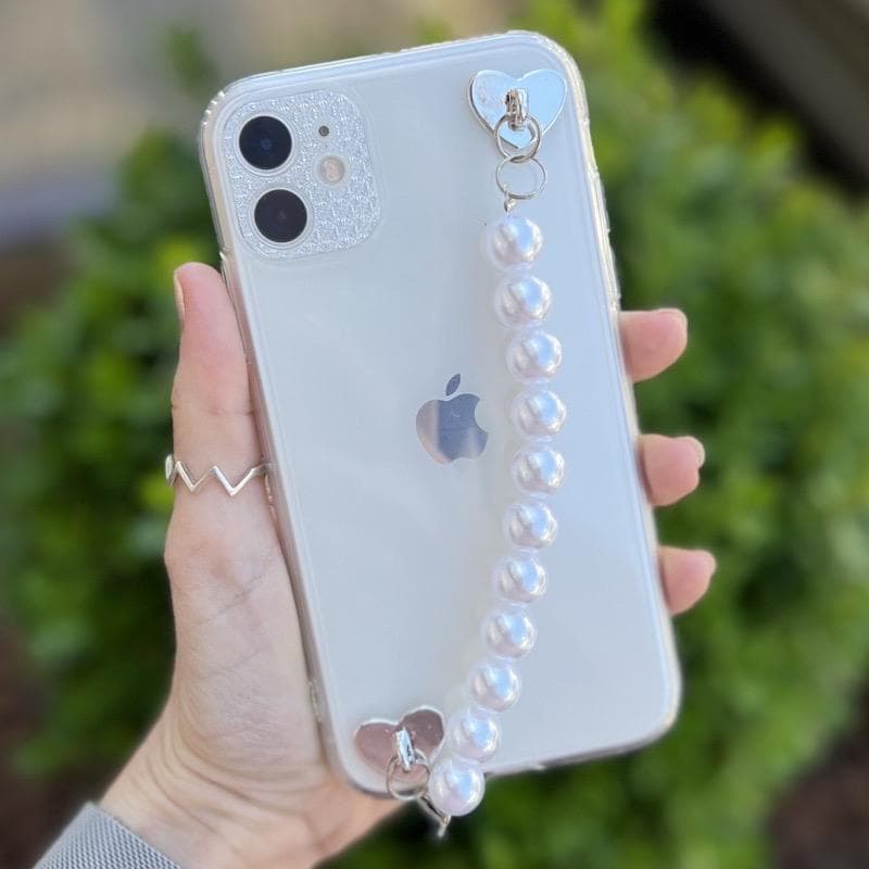 Alça Para Celular De Luxo Delicado Em Corrente Modelo Perola correntinha