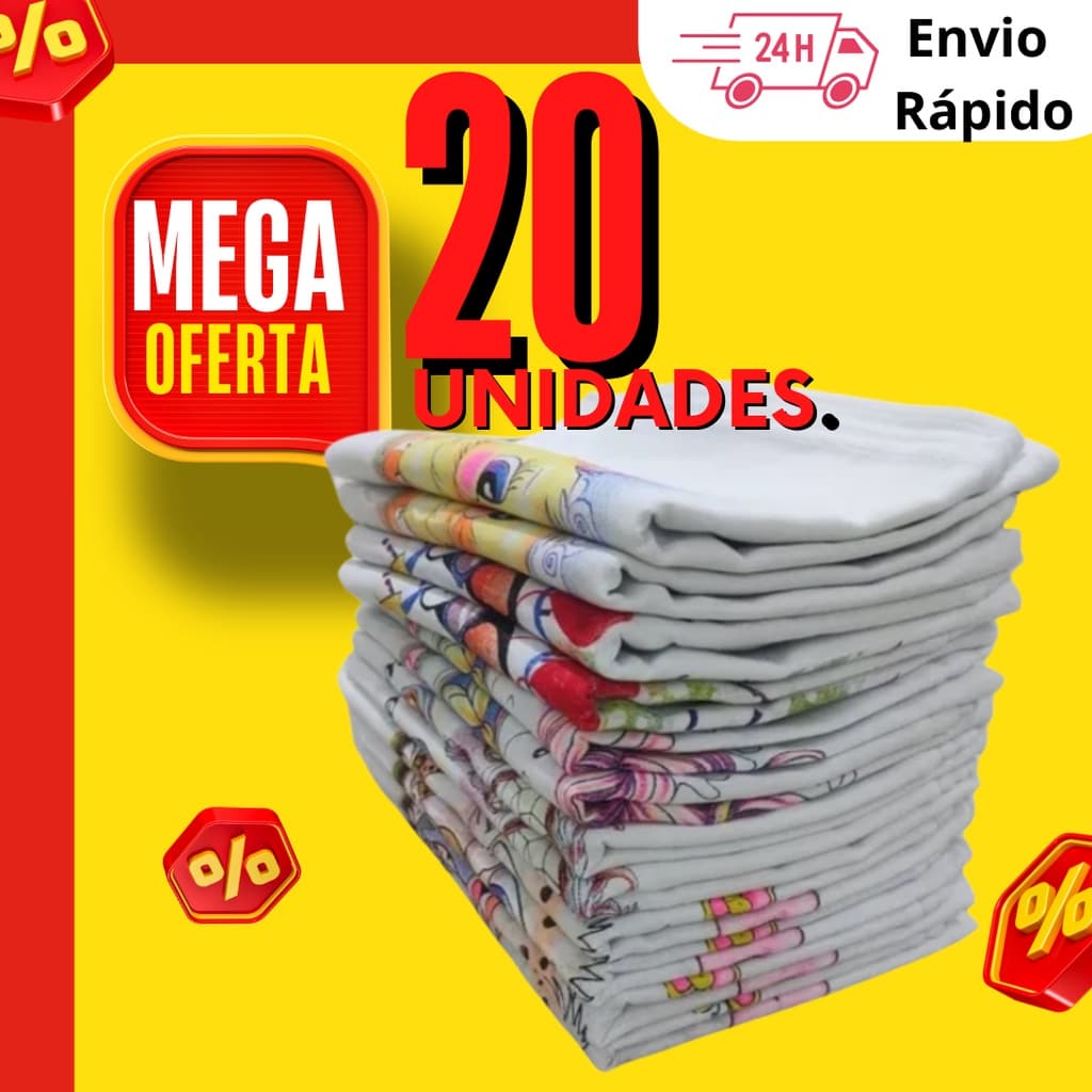 20 Panos de Prato Cozinha  35cm X 60 cm Estampado Lindo 100% algodão Oficial com bainha Variados