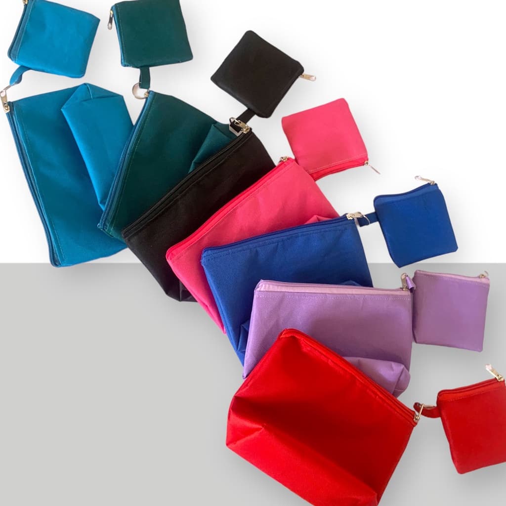 kit Necessaire e porta moeda chaveiro para viagem, organização, aniversário, casamento