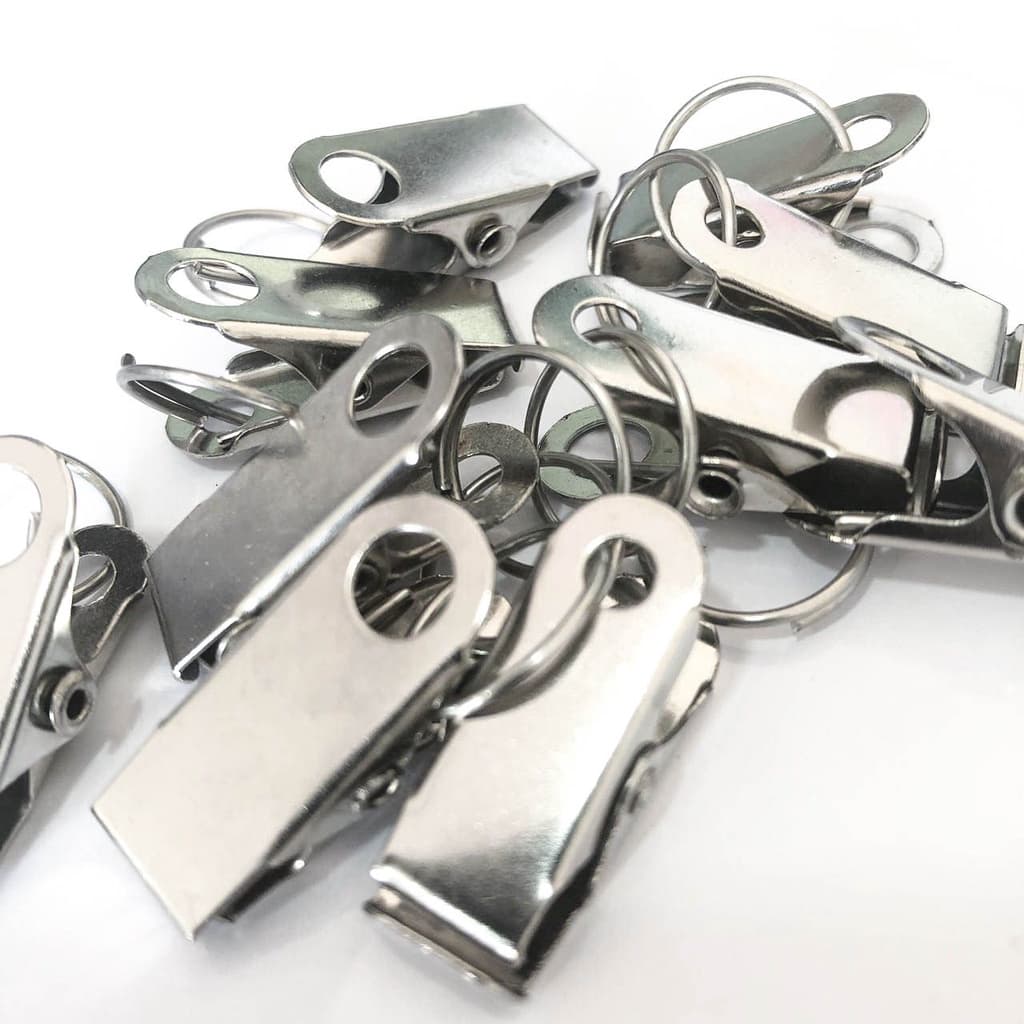 100 Presilhas Clip Jacaré Com Argola 13mm