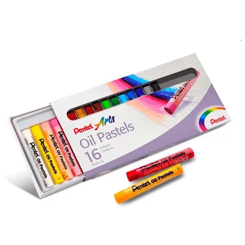 Giz Pastel Oleoso 16 Cores Pentel