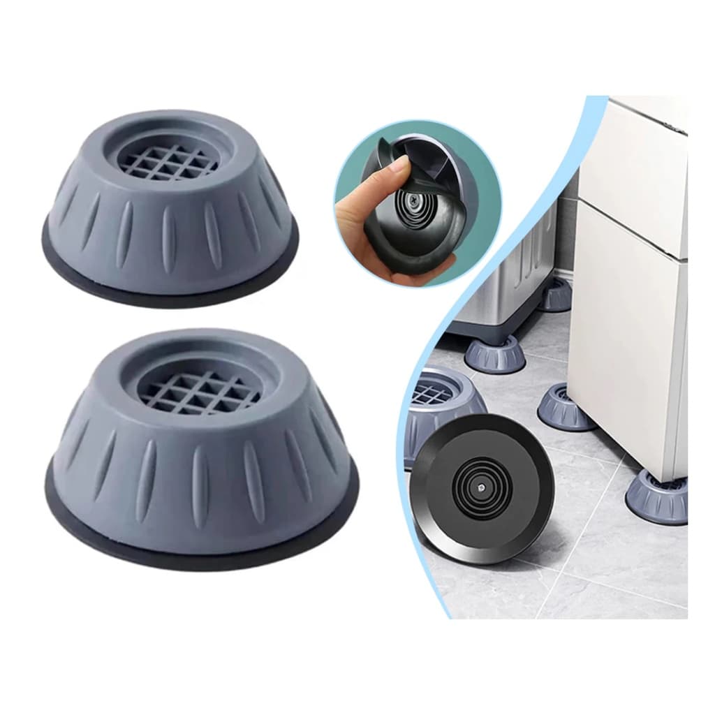 Kit com 4 Pés Para Máquina de lavar roupas Pezinho base Anti Ruido Anti vibração Amortecedor