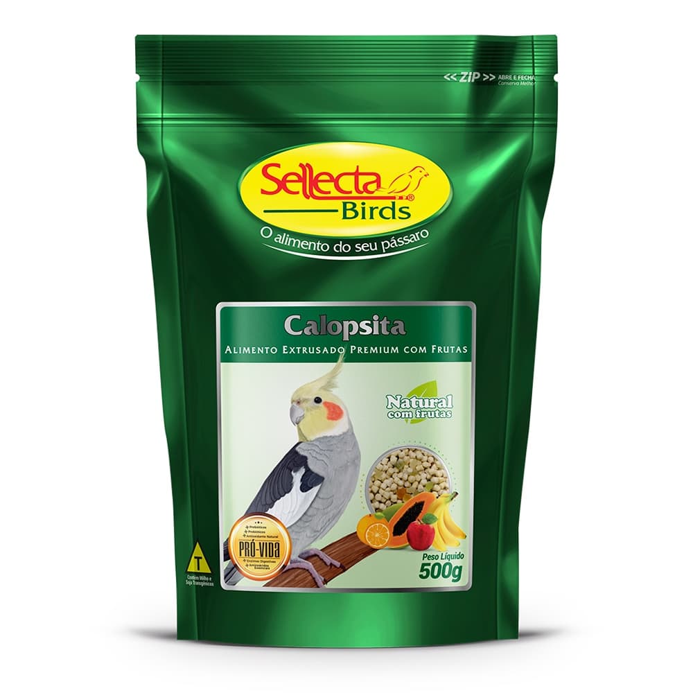 Ração Sellecta Calopsita Natural Com Frutas 500g Extrusada