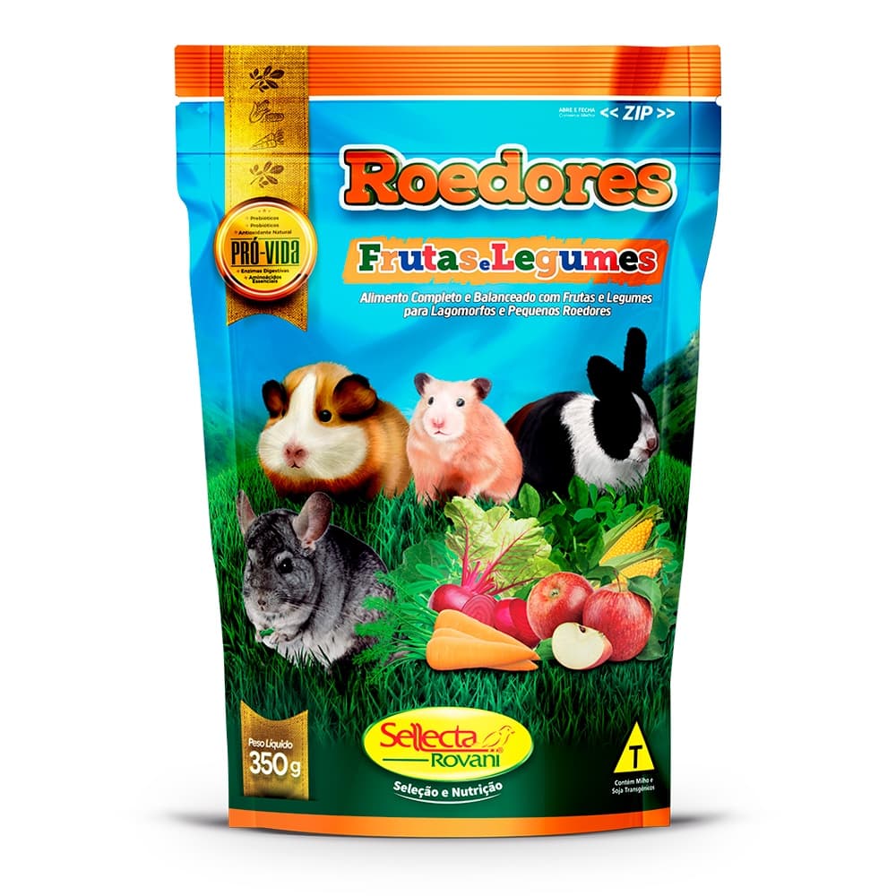 Sellecta Roedores Frutas E Legumes - 350g Hamster Porquinho