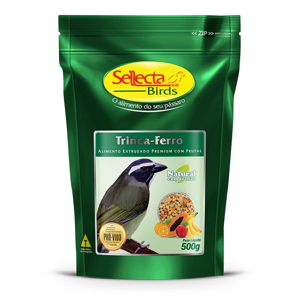 Sellecta Trinca Ferro Natural E Frutas 500g Ração Extrusada