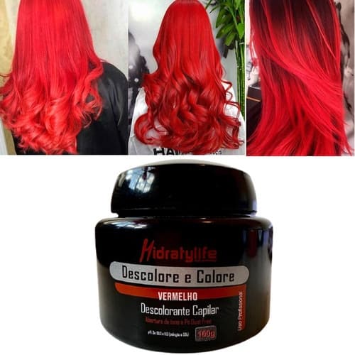 Pó Descolore E Colore Vermelho Mairibel/hidraty 100g