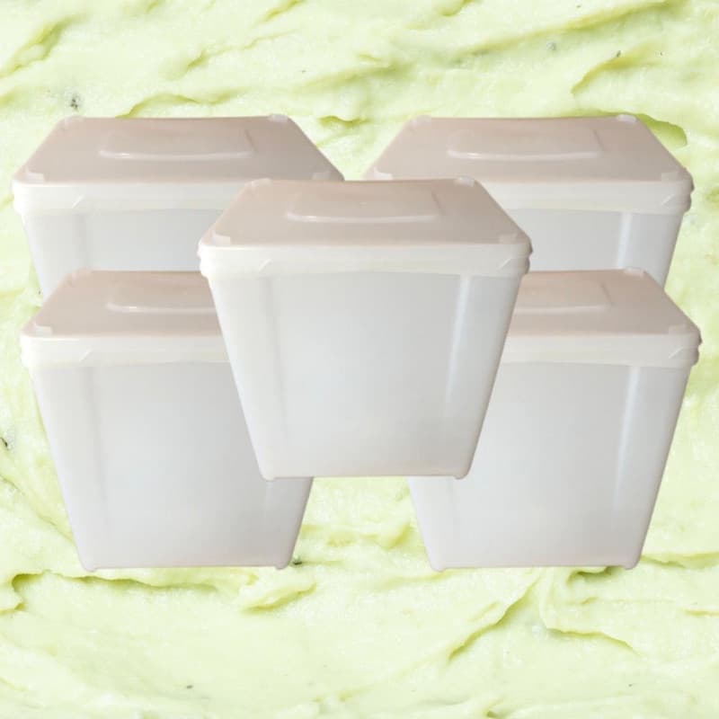 pote para sorvete 10 litros - Kit 05 Peças